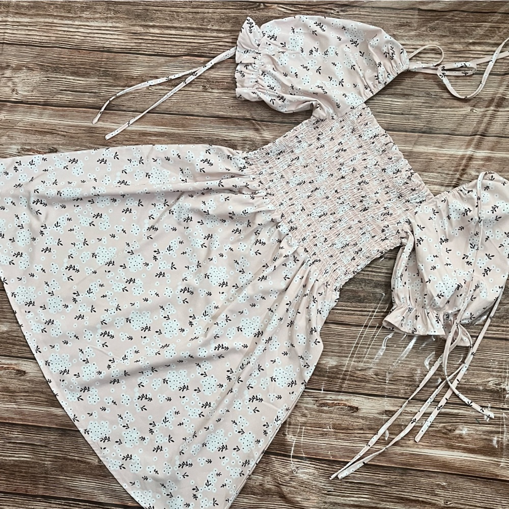 Light pink mini dress